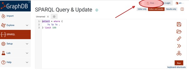 Thesaurus Request about SPARQL